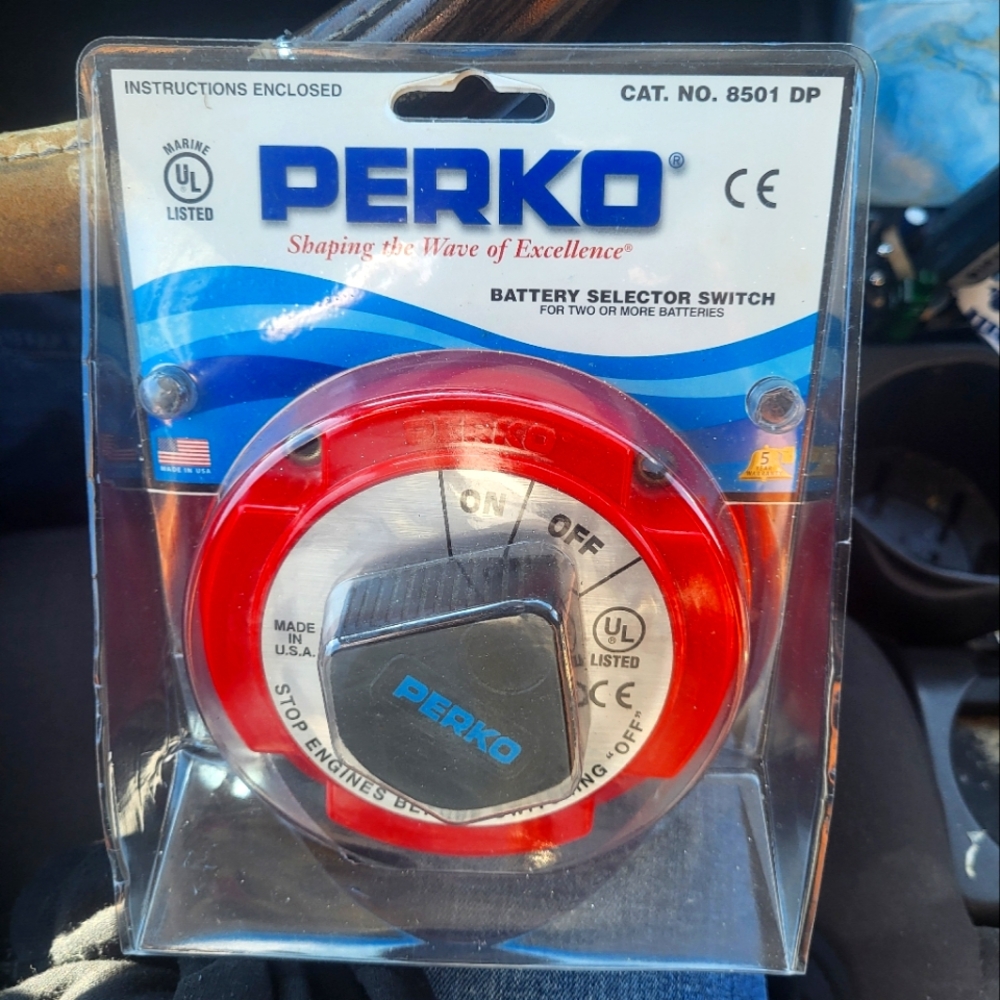 Boat battery selector switch